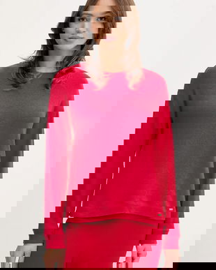 United Colors of Benetton longsleeve de pijama culoarea roșu, 3Q413M08A