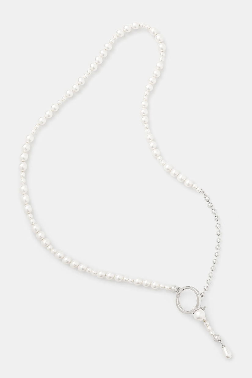 AMBUSH colier de argint Pearl Strand Necklace 12115268
