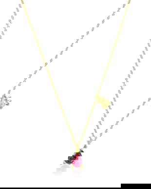 Tous colier din argint placat cu aur 1004338600