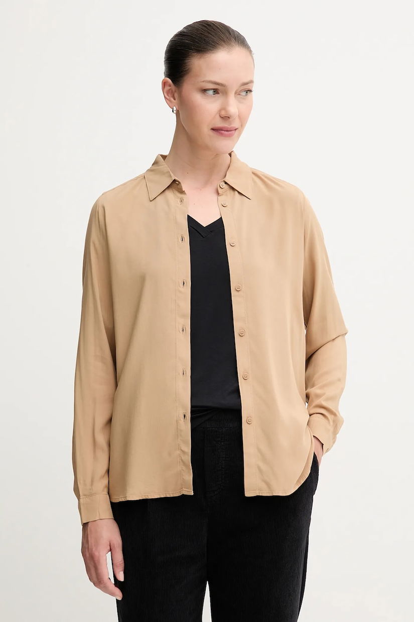 United Colors of Benetton cămașă culoarea roz, cu guler clasic, regular, 5WPWDQ0B0