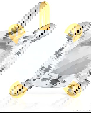 Tous pandantiv din argint placat cu aur Color White 1004235000