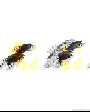 Tous cercei din argint placat cu aur Bold Bear Gem 1004226800