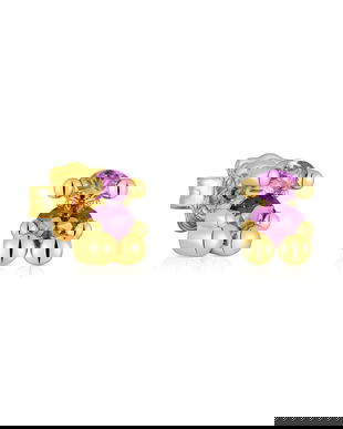 Tous cercei din argint placat cu aur Bold Bear Lab 1004255300