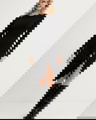 Coperni rochie Suspended culoarea negru, mini, evazați, COPR243F5022