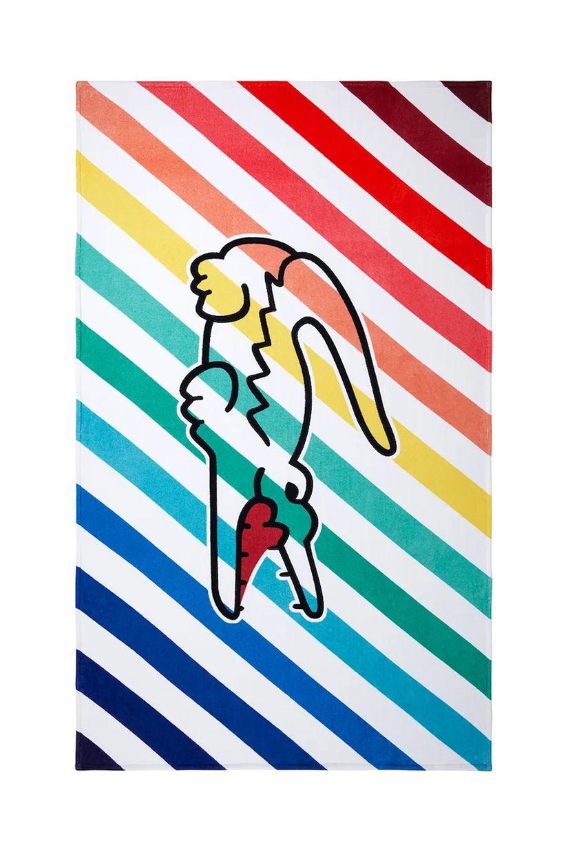Lacoste prosop de plajă din bumbac LRAINBOW 100 x 170 cm
