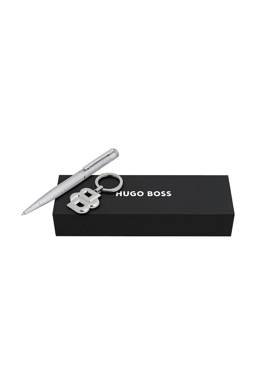 BOSS set stilou și breloc 20 x 6,2 x 3,5 cm culoarea gri