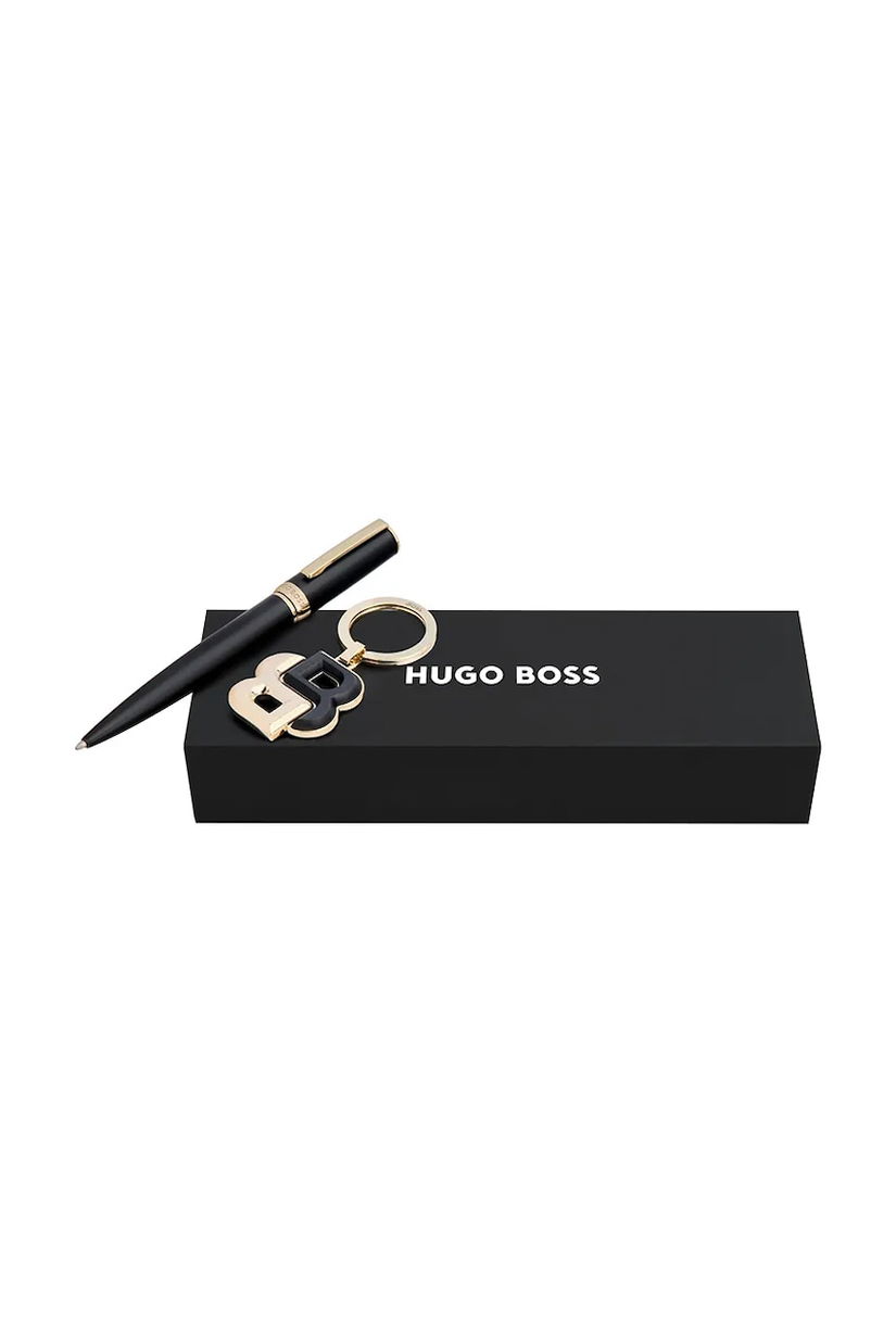 BOSS set stilou și breloc Black & Gold 20 x 6,2 x 3,5 cm. culoarea negru