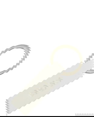 BOSS breloc Edge Iconic White culoarea alb