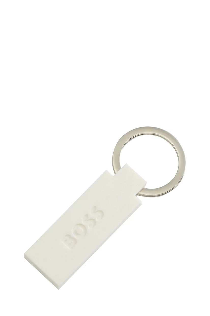 BOSS breloc Edge Iconic White culoarea alb