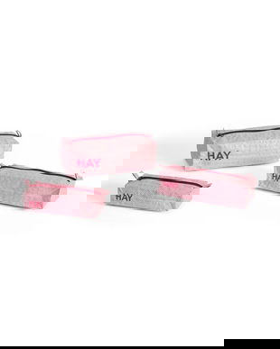 HAY set de borsete Candy Mono Wash Bag 3-pack culoarea roz