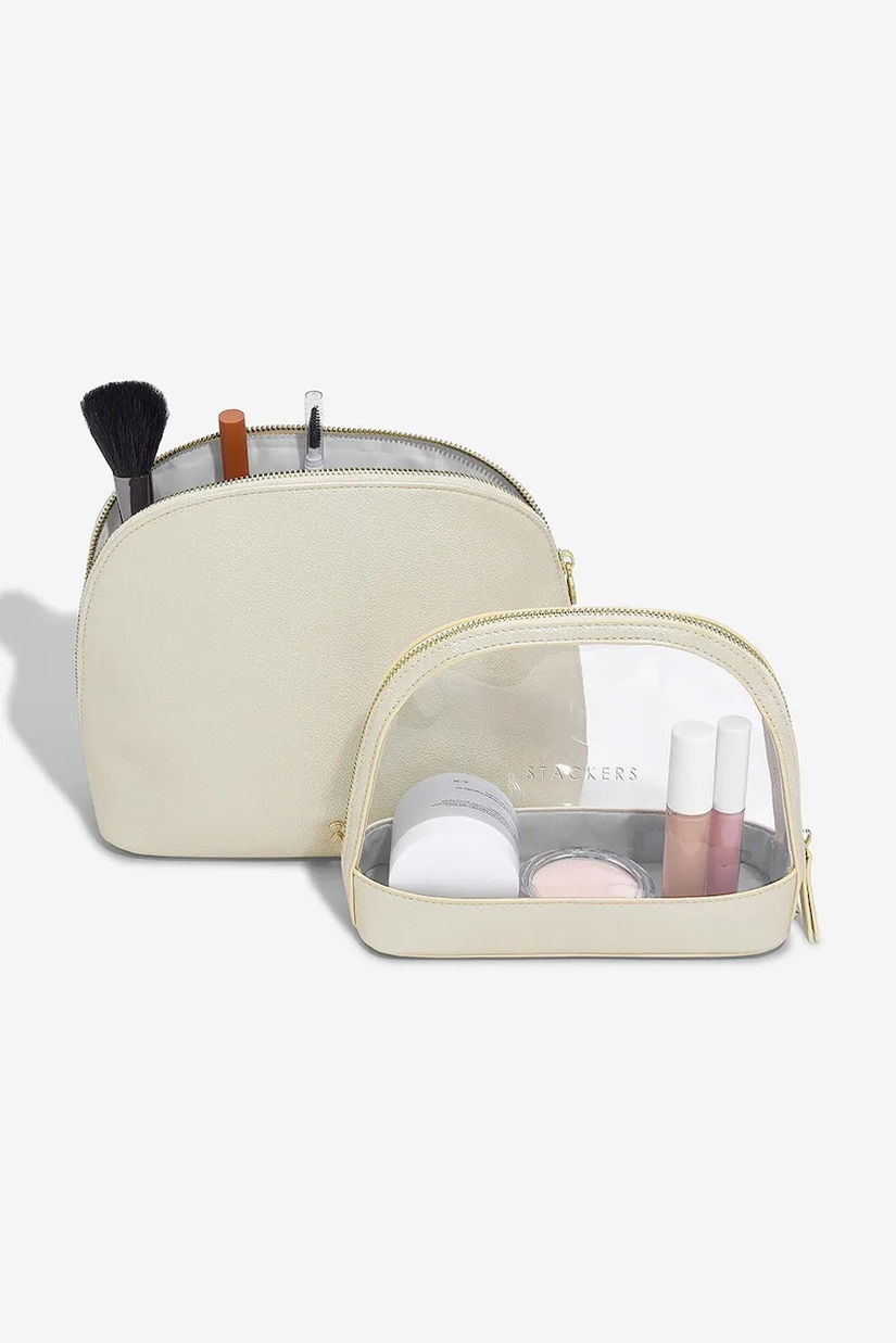 Stackers set cosmetice  2-pack culoarea bej, 0