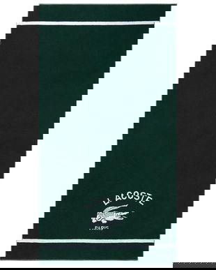 Lacoste prosop de plajă din bumbac LORIGINE Vert 90 x 160 cm culoarea verde