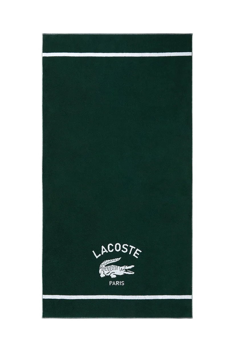 Lacoste prosop de plajă din bumbac LORIGINE Vert 90 x 160 cm culoarea verde