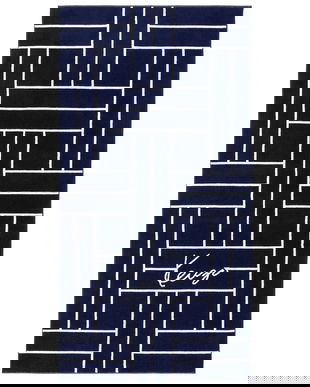 Kenzo prosop de plajă din bumbac KTATAMI Marine 90 x 170 cm culoarea albastru marin