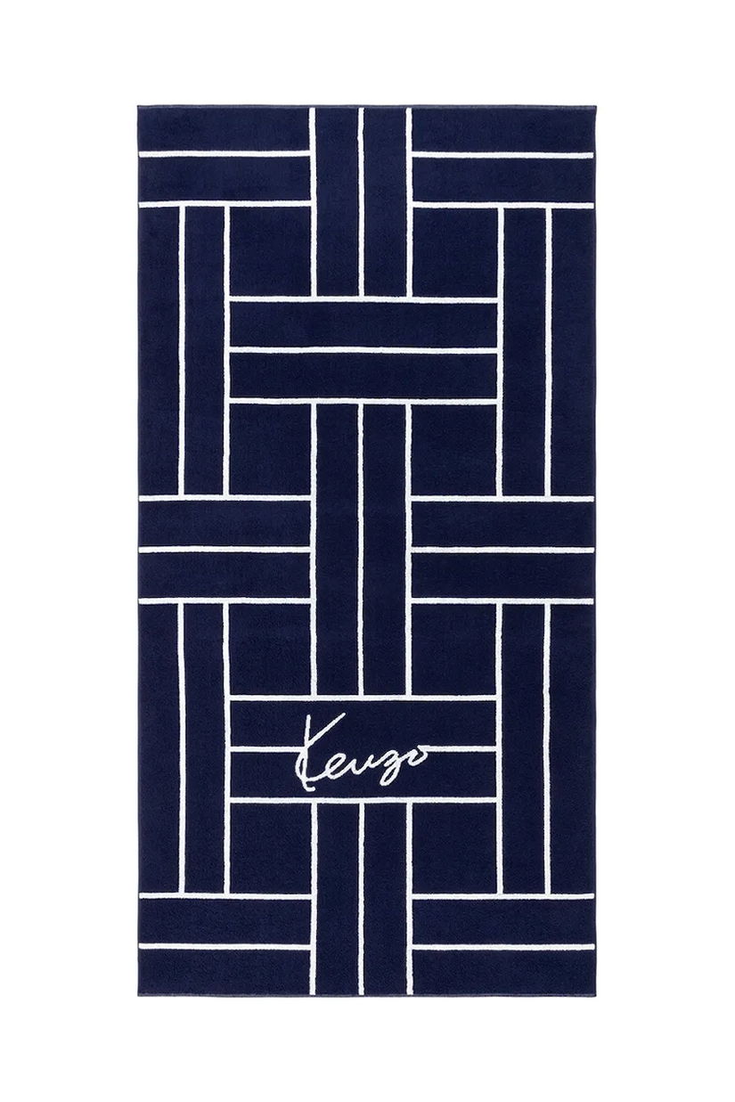 Kenzo prosop de plajă din bumbac KTATAMI Marine 90 x 170 cm culoarea albastru marin