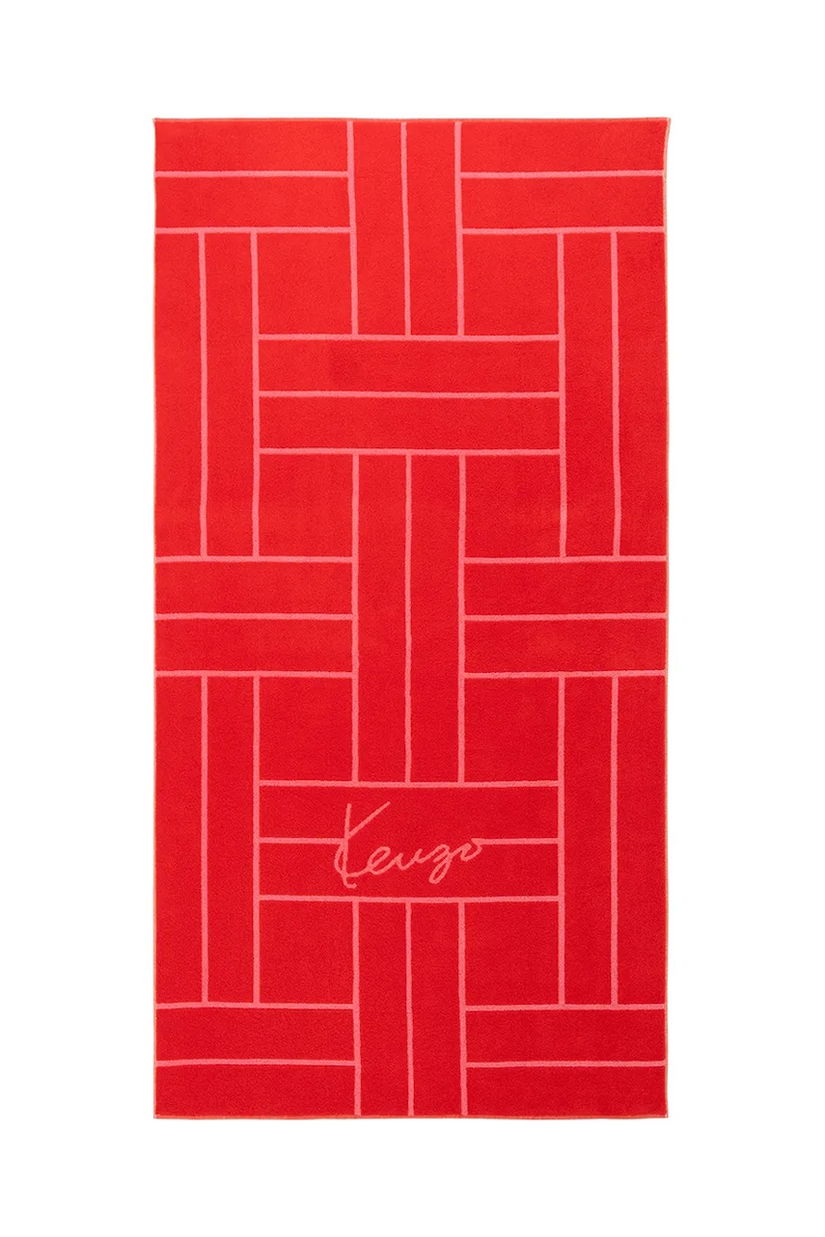 Kenzo prosop de plajă din bumbac KTATAMI Pavot 90 x 170 cm culoarea rosu