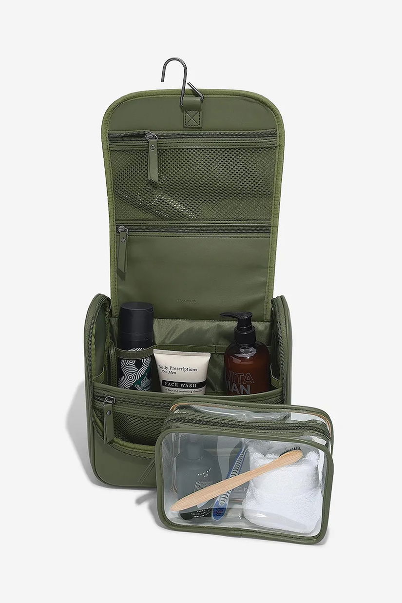 Stackers trusă cosmetică de călătorie 0 culoarea verde, 0