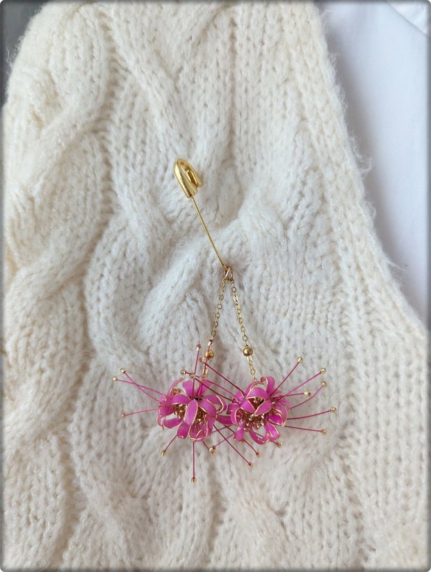 CERCEI FARFALLE SUGAR BLOOM Cercei 3 in1 cu Fundiță, Inimă și Flori, Bijuterii Unicat LIL.LU.BIJOUX Handmade