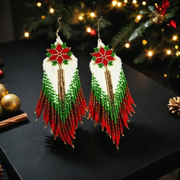 Cercei Poinsettia Magic Christmas Edition