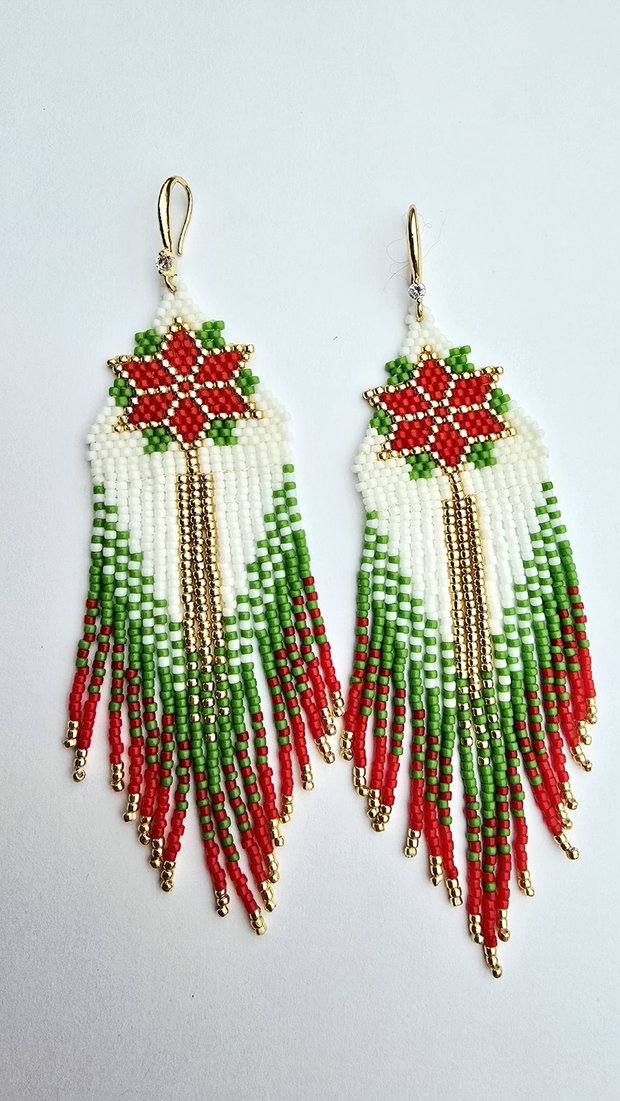 Cercei Poinsettia Magic Christmas Edition