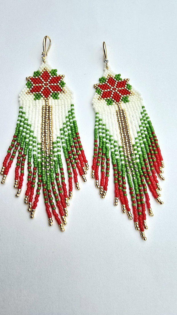Cercei Poinsettia Magic Christmas Edition