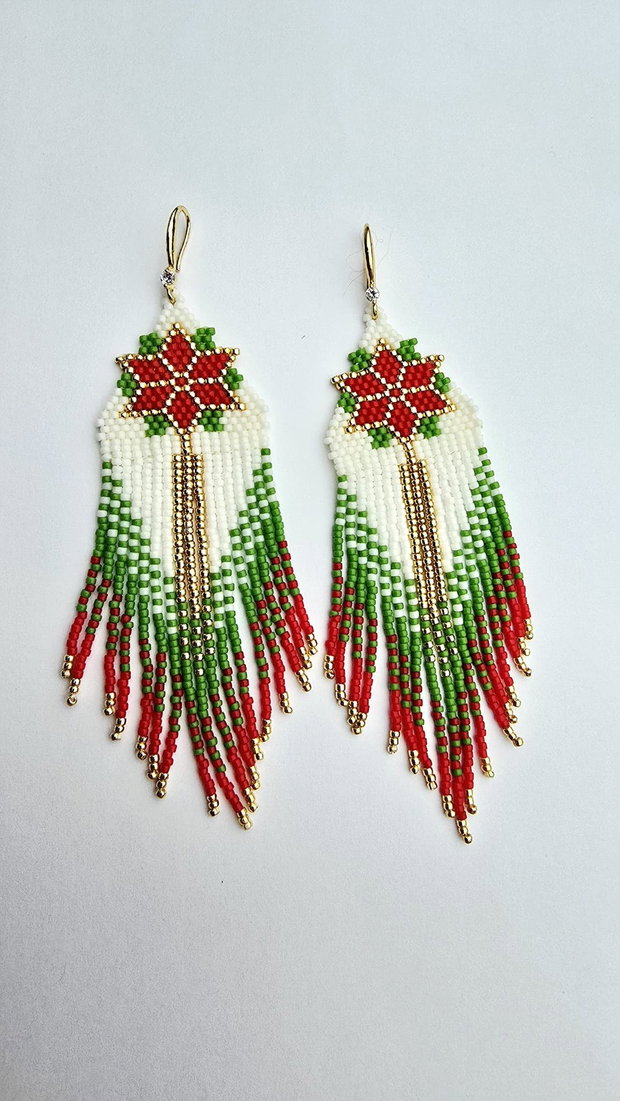 Cercei Poinsettia Magic Christmas Edition