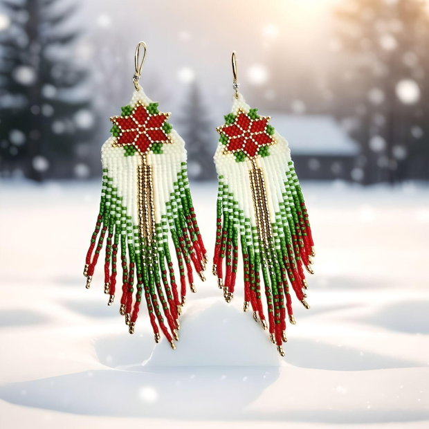 Cercei Poinsettia Magic Christmas Edition