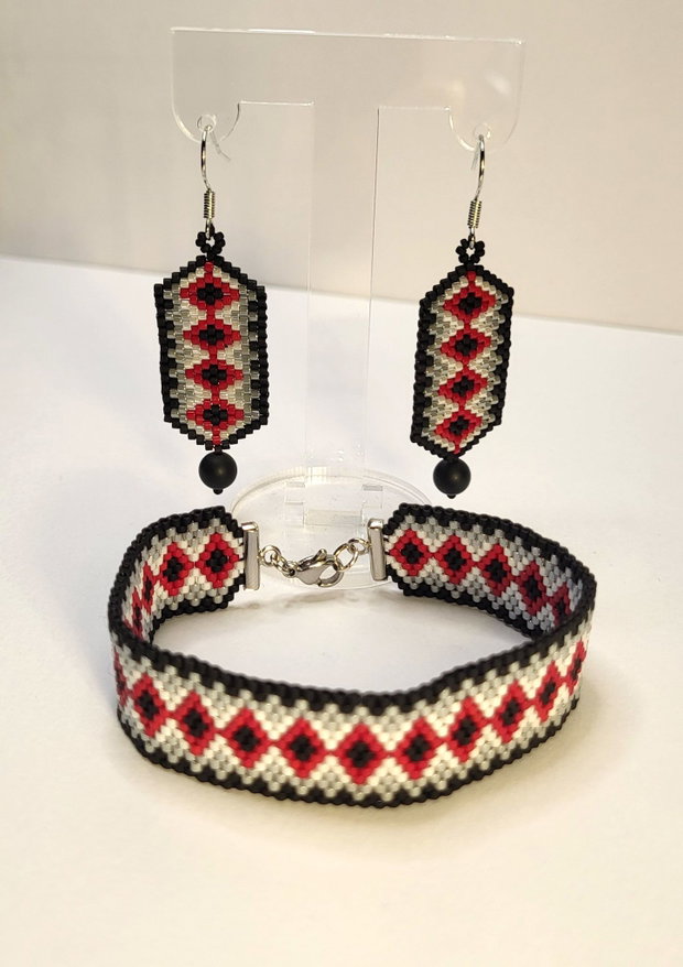 Set de bijuterii handmade Contrast Geometry