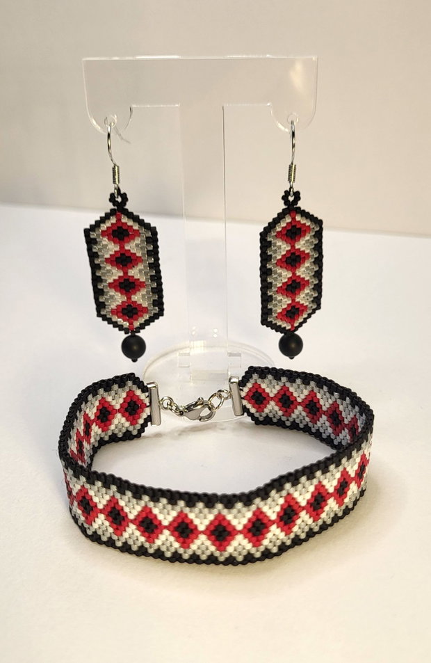 Set de bijuterii handmade Contrast Geometry