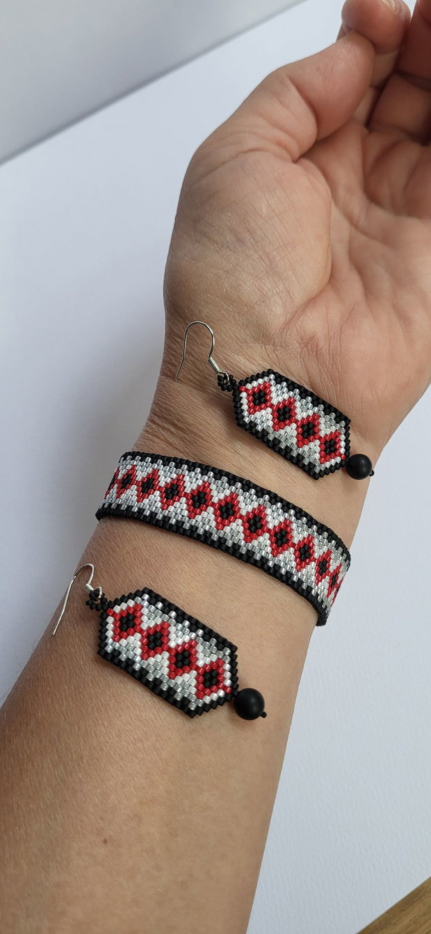 Set de bijuterii handmade Contrast Geometry