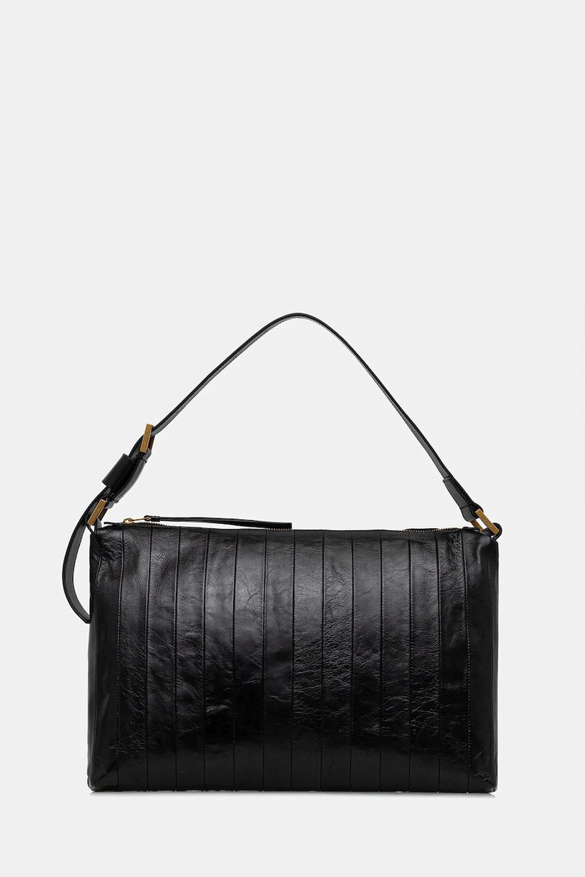 AllSaints poșetă de piele culoarea negru, W561XD