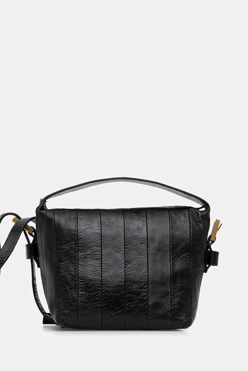 AllSaints poșetă de piele culoarea negru, W549XD