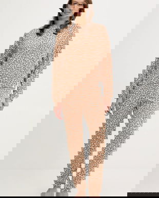 United Colors of Benetton pijama culoarea maro, 32QH3P04E