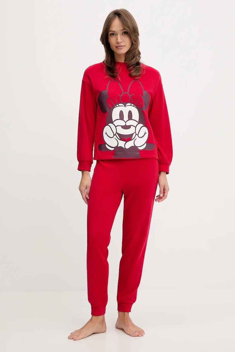 United Colors of Benetton pijama culoarea roșu, 3I473P04F