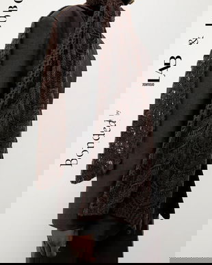 Bonded by Answear.LAB & LOBOS fular de lână culoarea maro, neted