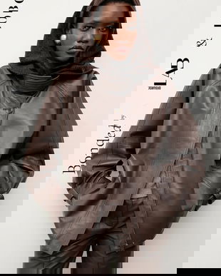 Bonded by Answear.LAB & LOBOS cagulă cu lână merinos culoarea maro