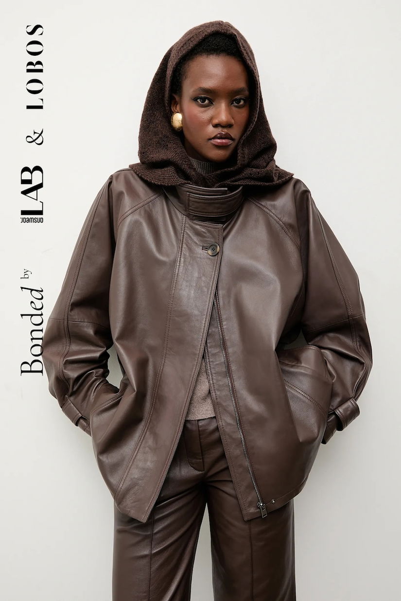 Bonded by Answear.LAB & LOBOS cagulă cu lână merinos culoarea maro