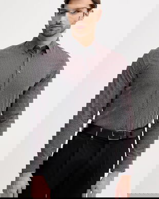 Paul Smith cămașă din bumbac culoarea bordo, cu guler clasic, regular, M1R-901U-T02718