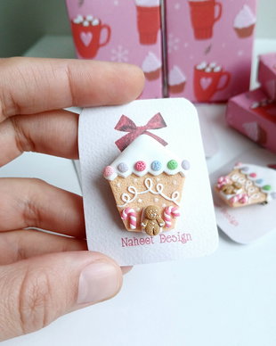 Broșă Gingerbread