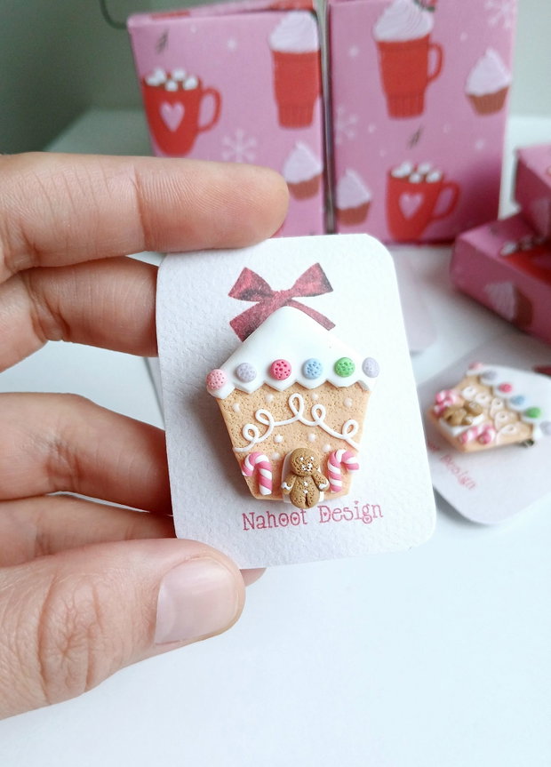 Broșă Gingerbread