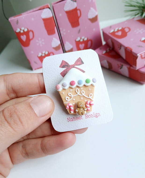 Broșă Gingerbread