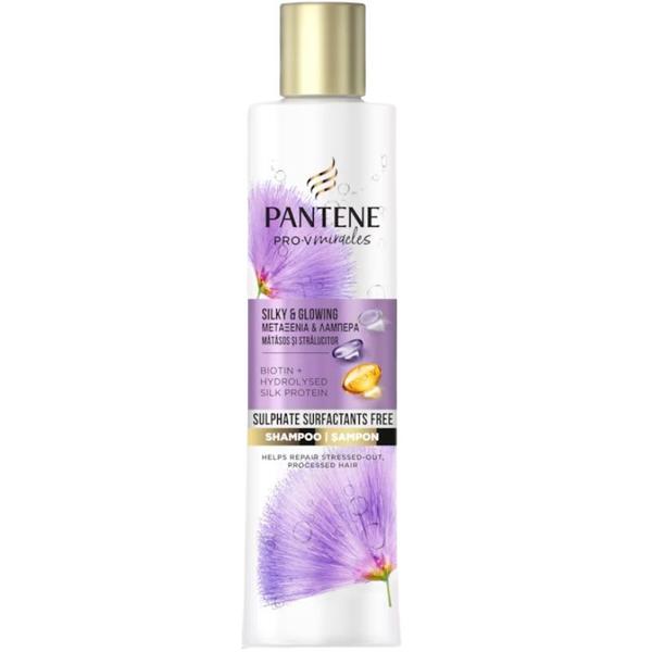 SHORT LIFE - Sampon Hranitor pentru Par Uscat si Aspru - Pantene Pro-V Miracles Silky&amp;Glowing Shampoo, 300 ml