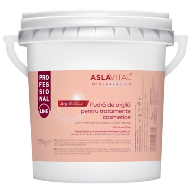 Pudra de Argila pentru Tratamente Cosmetice - Aslavital Mineralactiv Clay Powder for Cosmetic Treatments, 750 g