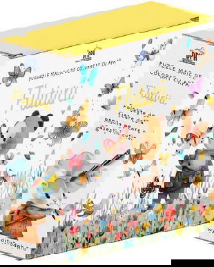 Puzzle magic de colorat cu apa: Fluturii