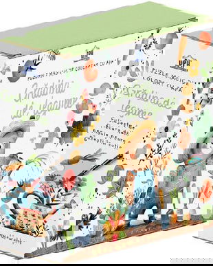 Puzzle magic de colorat cu apa: Gradina de legume