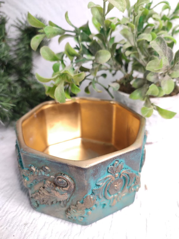 Vas ceramic decorativ  Ecou de smarald