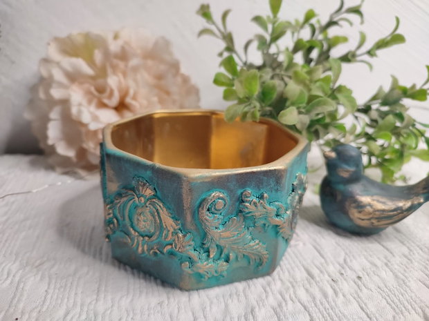 Vas ceramic decorativ  Ecou de smarald