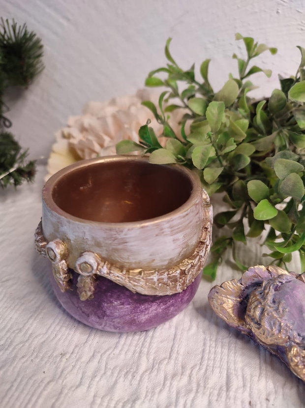 Vas ceramic decorativ Taina violetului antic
