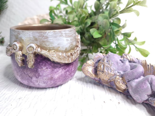 Vas ceramic decorativ Taina violetului antic