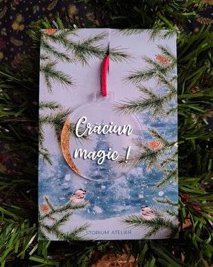 Glob din plexiglas personalizat cu text pentru Craciun. Glob personalizat. Cadou Craciun glob